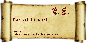 Muzsai Erhard névjegykártya